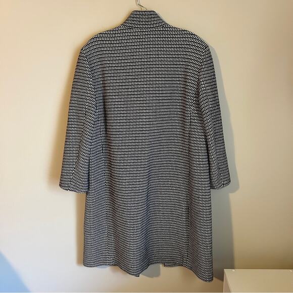 Ann Taylor Black and White Tweed Single Breasted 3/4-Sleeve Jacket Size Medium - Picture 12 of 15